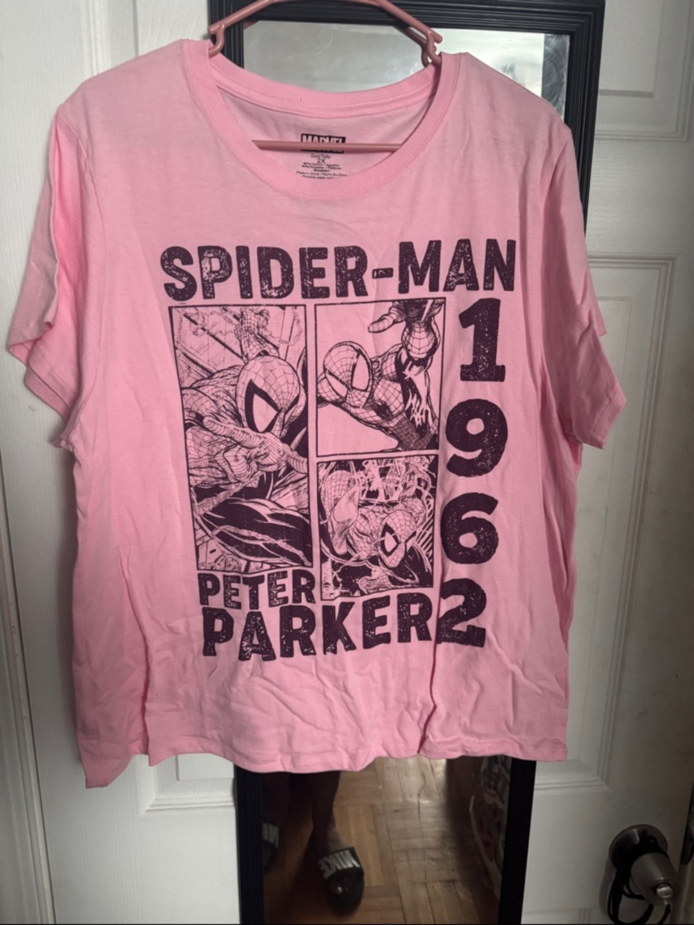 Marvel Spider-Man Peter Parker Graphic Tee - Pink